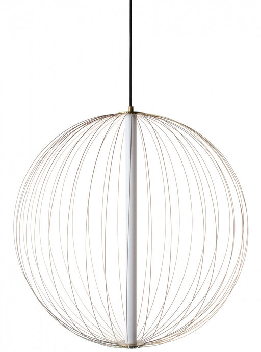 Pendant Light Avenue Lighting HF8211-GL Delano 20"W Round LED Pendant in Gold Avenue Lighting