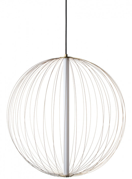 Pendant Light Avenue Lighting HF8211-GL Delano 20"W Round LED Pendant in Gold Avenue Lighting