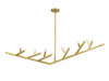 Chandelier Avenue Lighting HF8812-BB The Oaks 12-Light 71"W Chandelier in Brushed Brass Avenue Lighting