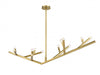 Chandelier Avenue Lighting HF8812-BB The Oaks 12-Light 71"W Chandelier in Brushed Brass Avenue Lighting