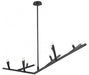 Chandelier Avenue Lighting HF8812-BLK The Oaks 12-Light 71"W Chandelier in Black Avenue Lighting