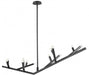 Chandelier Avenue Lighting HF8812-BLK The Oaks 12-Light 71"W Chandelier in Black Avenue Lighting