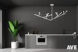 Chandelier Avenue Lighting HF8812-PN The Oaks 12-Light 71"W Chandelier in Polished Nickel Avenue Lighting