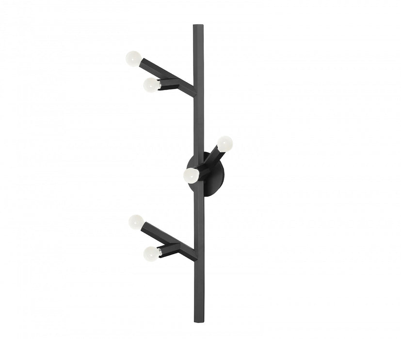 Wall Sconce Avenue Lighting HF8886-BLK The Oaks 6-Light 36"H Wall Sconce in Black Avenue Lighting