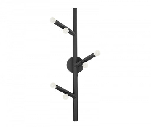 Wall Sconce Avenue Lighting HF8886-BLK The Oaks 6-Light 36"H Wall Sconce in Black Avenue Lighting