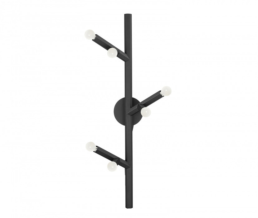 Wall Sconce Avenue Lighting HF8886-BLK The Oaks 6-Light 36"H Wall Sconce in Black Avenue Lighting
