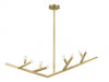 Chandelier Avenue Lighting HF8888-BB The Oaks 8-Light 52"W Chandelier in Brushed Brass Avenue Lighting