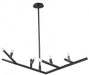 Chandelier Avenue Lighting HF8888-BLK The Oaks 8-Light 52"W Chandelier in Black Avenue Lighting