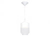 Pendant Light Avenue Lighting HF9114-WHT Robertson Blvd. Robertson 7"W Cylinder Mini Pendant in White/Clear Glass Avenue Lighting
