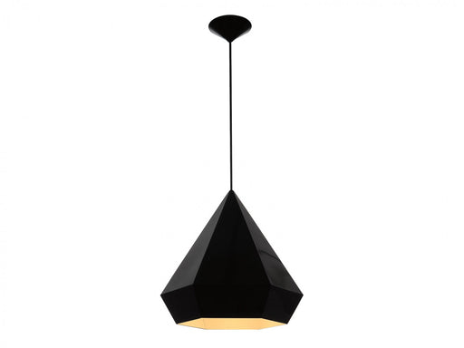 Pendant Light Avenue Lighting HF9115-BK Doheny Ave. Doheny 14''W Geometric Gemstone Shape Pendant in Black Avenue Lighting