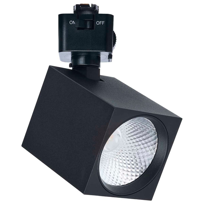 Track Head Satco JH5052 8 Watt LED Track Head - 2700K/3000K/3500K/4000K/5000K CCT Selectable - Dim to Warm - J Style - 36 Degree Beam Angle - 120 Volt - Black - Square Satco