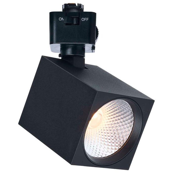 Track Head Satco JH5052 8 Watt LED Track Head - 2700K/3000K/3500K/4000K/5000K CCT Selectable - Dim to Warm - J Style - 36 Degree Beam Angle - 120 Volt - Black - Square Satco