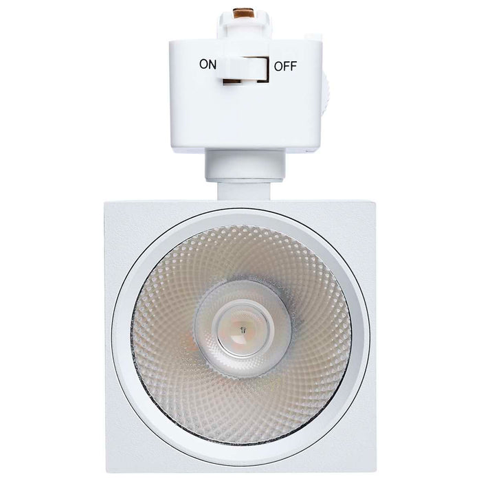 Track Head Satco JH5054 8 Watt LED Track Head - 2700K/3000K/3500K/4000K/5000K CCT Selectable - Dim to Warm - J Style - 48 Degree Beam Angle - 120 Volt - White - Square Satco