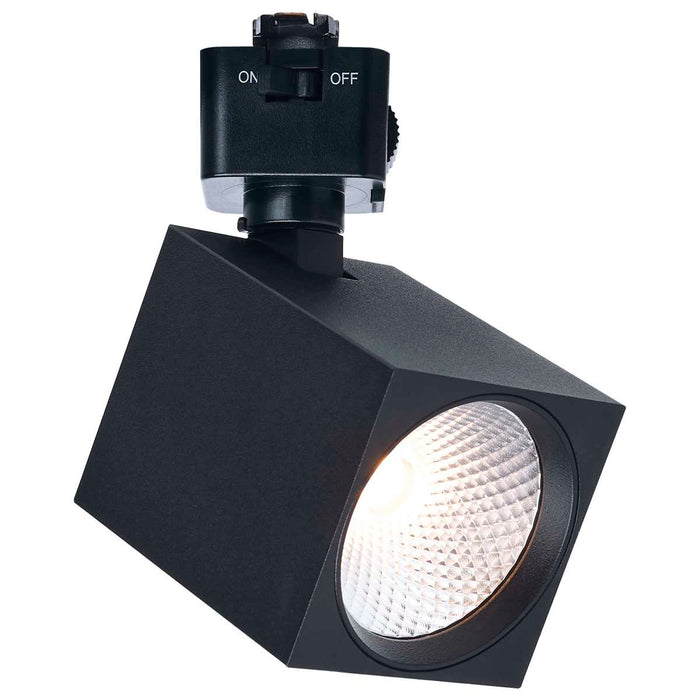 Track Head Satco JH5055 8 Watt LED Track Head - 2700K/3000K/3500K/4000K/5000K CCT Selectable - Dim to Warm - J Style - 48 Degree Beam Angle - 120 Volt - Black - Square Satco
