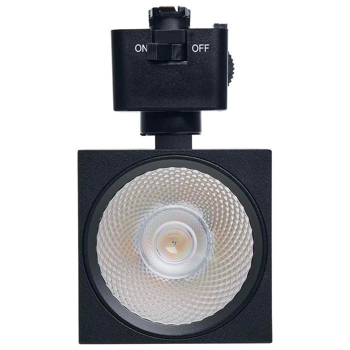 Track Head Satco JH5055 8 Watt LED Track Head - 2700K/3000K/3500K/4000K/5000K CCT Selectable - Dim to Warm - J Style - 48 Degree Beam Angle - 120 Volt - Black - Square Satco