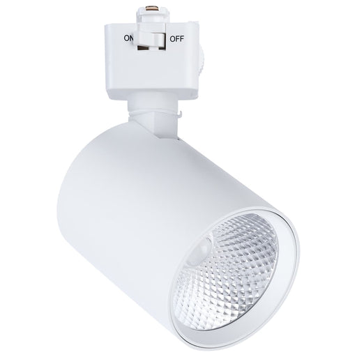 Track Head Satco JH5061 8 Watt LED Track Head - 2700K/3000K/3500K/4000K/5000K CCT Selectable - Dim to Warm - J Style - 36 Degree Beam Angle - 120 Volt - White - Round Satco