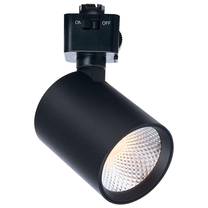 Track Head Satco JH5062 8 Watt LED Track Head - 2700K/3000K/3500K/4000K/5000K CCT Selectable - Dim to Warm - J Style - 36 Degree Beam Angle - 120 Volt - Black - Round Satco