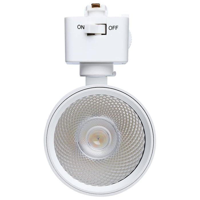 Track Head Satco JH5064 8 Watt LED Track Head - 2700K/3000K/3500K/4000K/5000K CCT Selectable - Dim to Warm - J Style - 48 Degree Beam Angle - 120 Volt - White - Round Satco