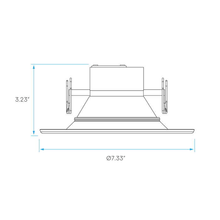 LED Downlight Luxrite LR23795 5-6" LED Downlight Retrofit 14W 5CCT Baffle Trim Luxrite