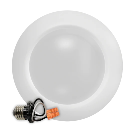 LED Recessed Downlight Luxrite LR23863 6" Surface Mount Disk Recessed Can Retrofit  15W 5CCT Luxrite