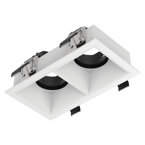 Recessed Lighting Trims Luxrite LR25252 3" Architectural Module White Trim Replacement - Two Head Luxrite