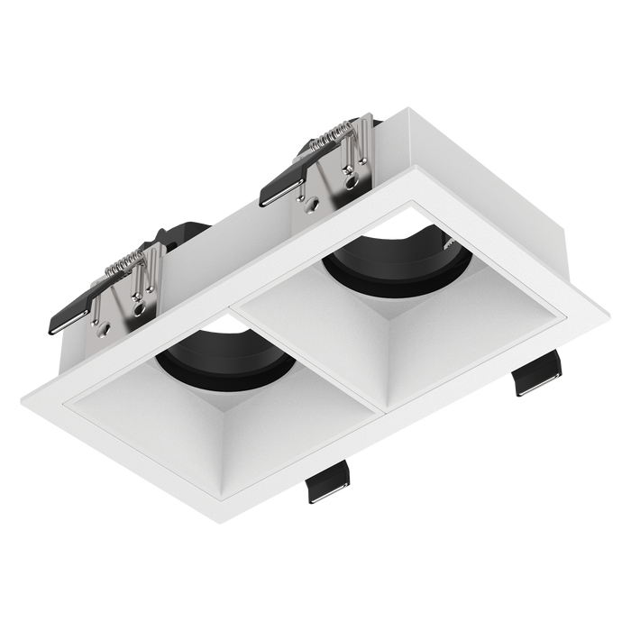 Recessed Lighting Trims Luxrite LR25252 3" Architectural Module White Trim Replacement - Two Head Luxrite