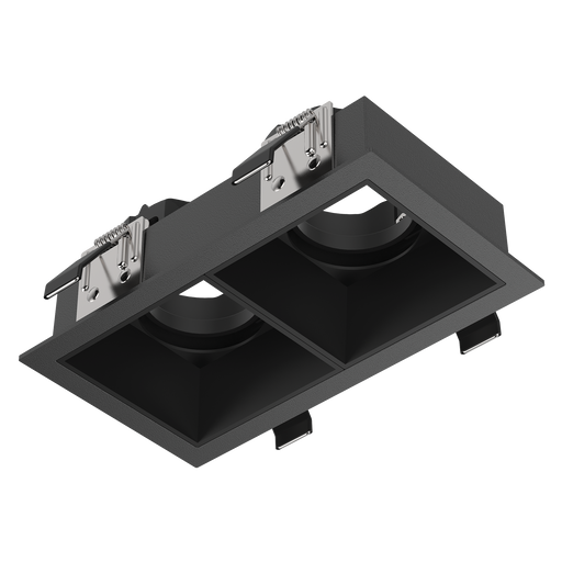 Recessed Lighting Trims Luxrite LR25253 3" Architectural Module Black Trim Replacement - Two Head Luxrite