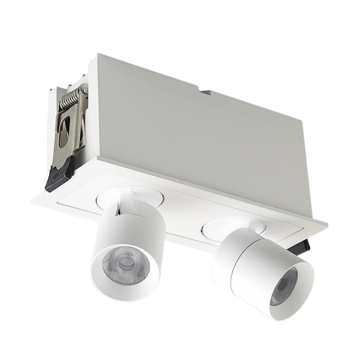 Canless Spotlight Luxrite Retractable Multi-Light Canless Spotlight 5CCT Selectable - White Luxrite