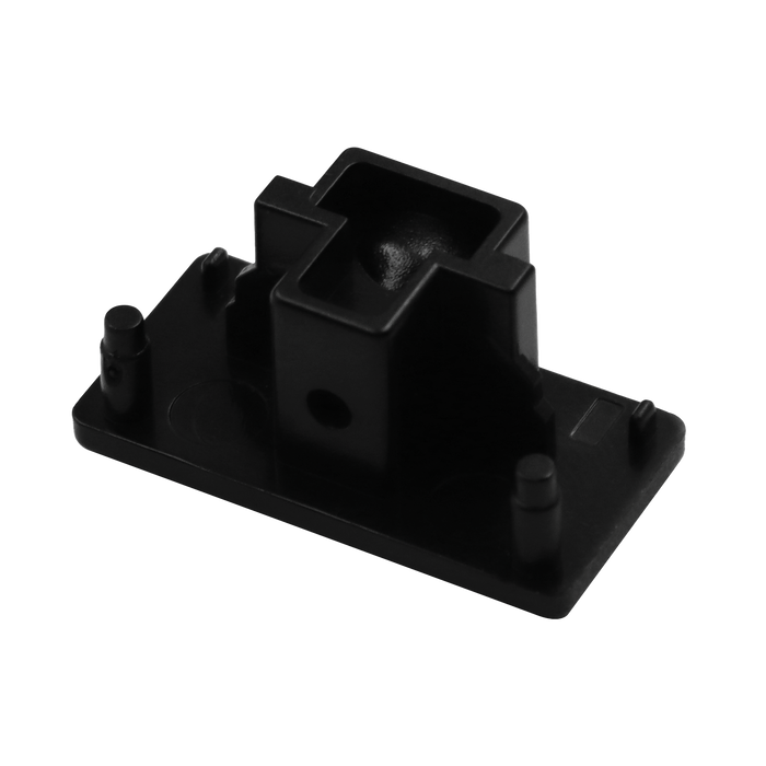 Luxrite LR43812 H-Track End Cap - Black Finish