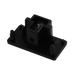 Luxrite LR43812 H-Track End Cap - Black Finish