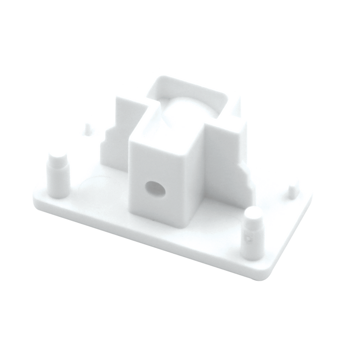 Luxrite LR43813 H-Track End Cap - White Finish