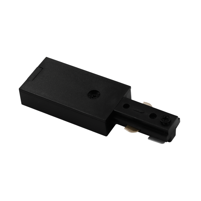 Luxrite LR43815 H-Track Power End Connector - Black Finish