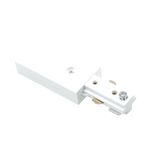 Track Accessory Luxrite LR43816 H-Track Power End Connector - White Finish Luxrite