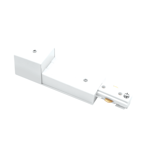 Track Accessory Luxrite LR43819 H-Track Live End Conduit Fitter - White Finsih Luxrite