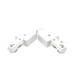 Luxrite LR43825 H-Track Adjustable Connector - White Finish