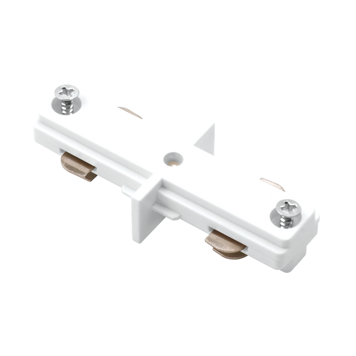 Luxrite LR43831 H-Track Mini Straight Connector - White Finish