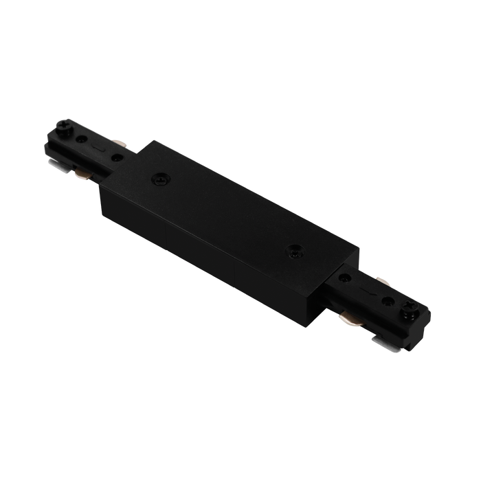 Luxrite LR43833 H-Track Straight Connector - Black Finish