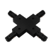 Luxrite LR43842 H-Track X Connector - Black Finish
