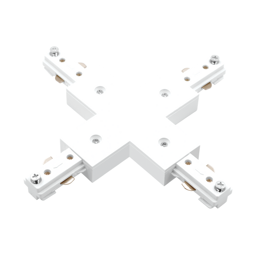 Track Accessory Luxrite LR43843 H-Track X Connector - White Finish Luxrite