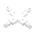 Luxrite LR43843 H-Track X Connector - White Finish