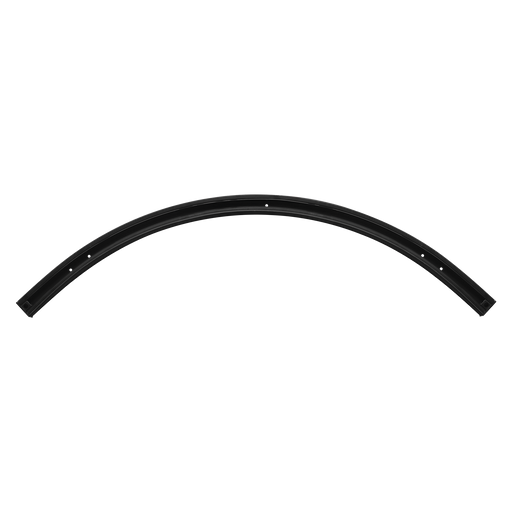 Track Lighting Luxrite LR43847 2' Surface Mount H-Type Single Circuit 3-Wire Curved Track - Black Finish Luxrite
