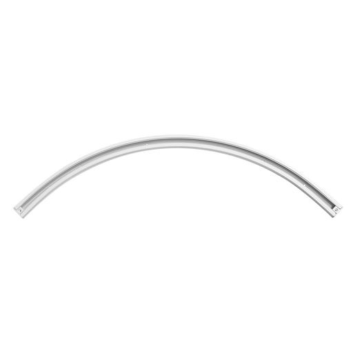 Track Lighting Luxrite LR43848 2' Surface Mount H-Type Single Circuit 3-Wire Curved Track - White Finish Luxrite