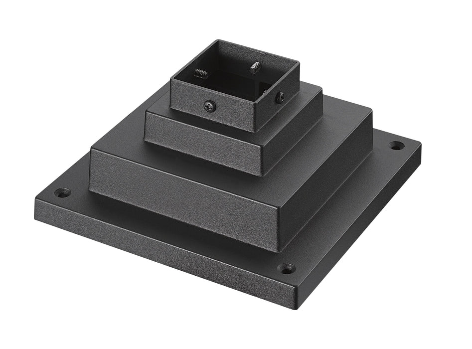 Outdoor Posts +Harware Z-Lite LSQPM-BK Sand Black Pier Mounts Outdoor Pier Mount Z-Lite