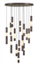 Eurofase Ronda 15-Light 32 Inch Multi Drop Chandelier - Harlow Bronze