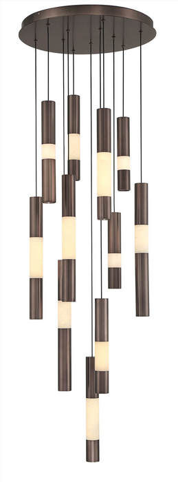 Eurofase Ronda 11-Light 20 Inch Multi Drop Chandelier - Harlow Bronze