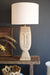 Table Lamp Kalalou NAN1042X Wooden Face Table Lamp with Shade Kalalou