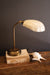 Table Lamp Kalalou NDE1556 Antique Brass Table Lamp with Shell-Shaped Enamel Shade Kalalou