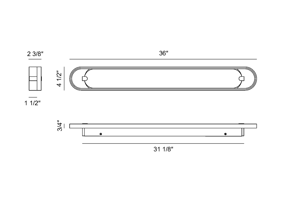 Eurofase 48956-017 Noga 36" Alabaster and Gold Integrated LED Wall Sconce
