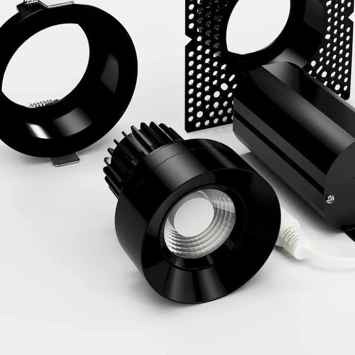 LED Downlight American Lighting Rhyme 3 inch Beam Angle Adjustable LED Downlight Black 5CCT American Lighting