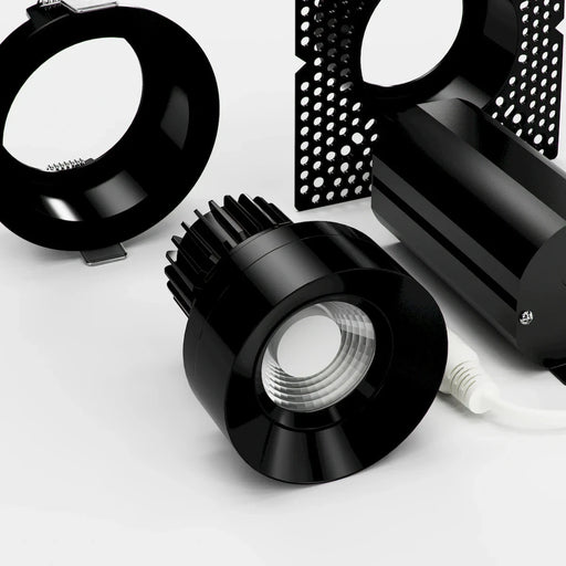 LED Downlight American Lighting Rhyme 3 inch Eyeball Gimbal Downlight Black 5CCT Selectable American Lighting